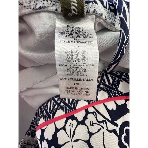 Tommy Bahama Hawaiian Print Floral Halter Style Bathing Suit Top - Picture 5 of 7